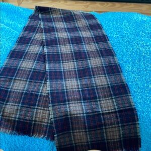 Plaid Wool Scarf for Men